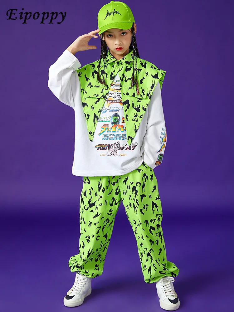 بدلة شال هيب هوب للأطفال ، ملابس رقص الجاز ، أولاد وبنات