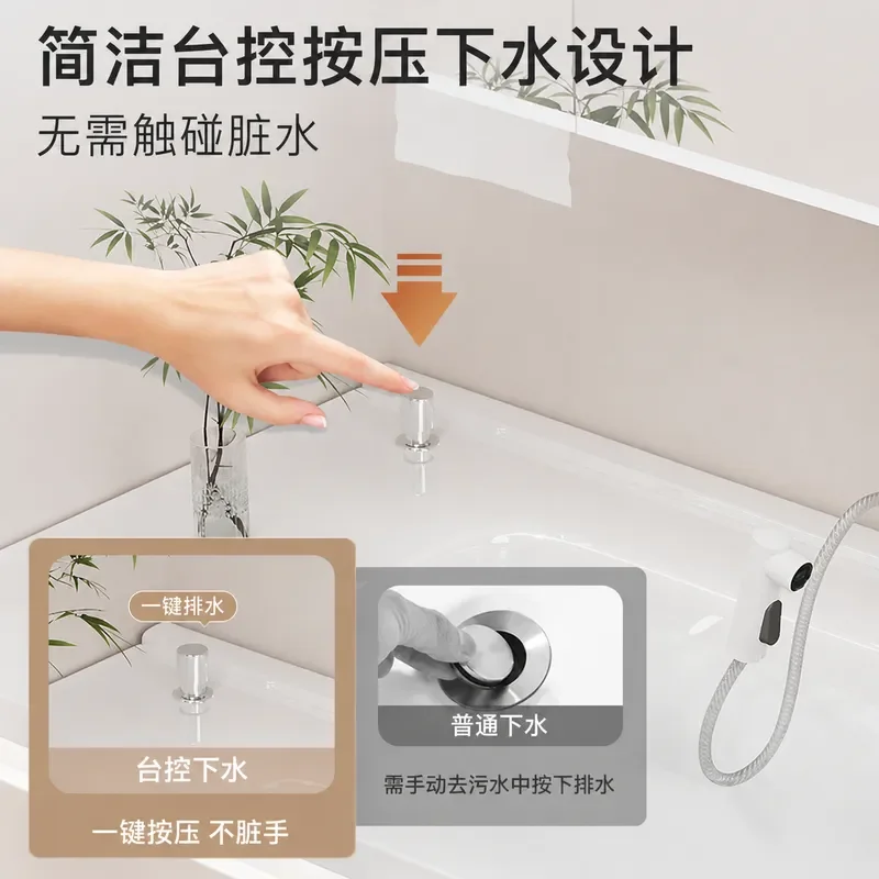 Bathroom Cabinet with Ceramic Integrated Basin and Toilet Drawer Induction Washbasin Combination Honeycomb Aluminum