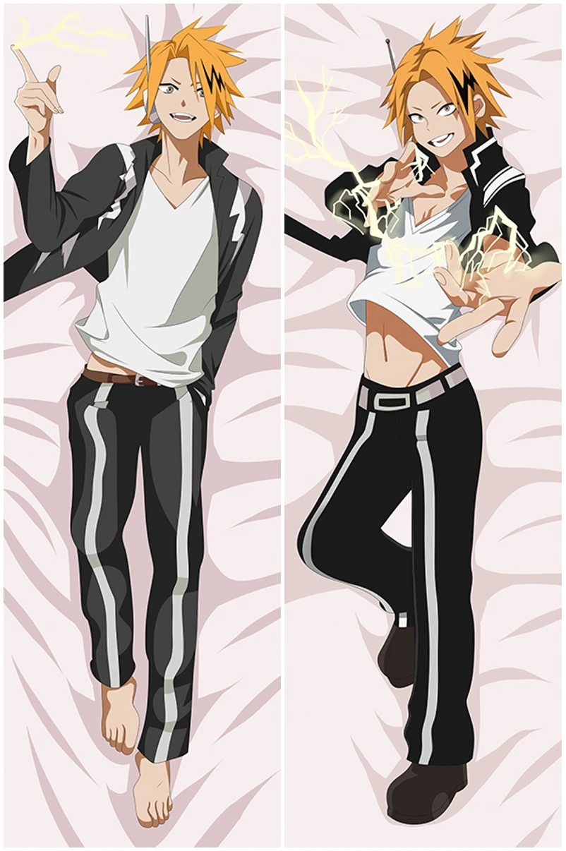 Anime Hero Kaminari Denki Cosplay Dakimakura Pillow Case Hugging Body Cartoon Accessories Xmas Gift