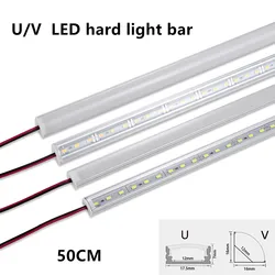 1-20 sztuk sztywny pasek LED DC12V 50CM 20 cali SMD5730 36LEDs w kształcie litery U/V płaska kanał aluminiowy LED sztywny pasek do oświetlenia wnętrz