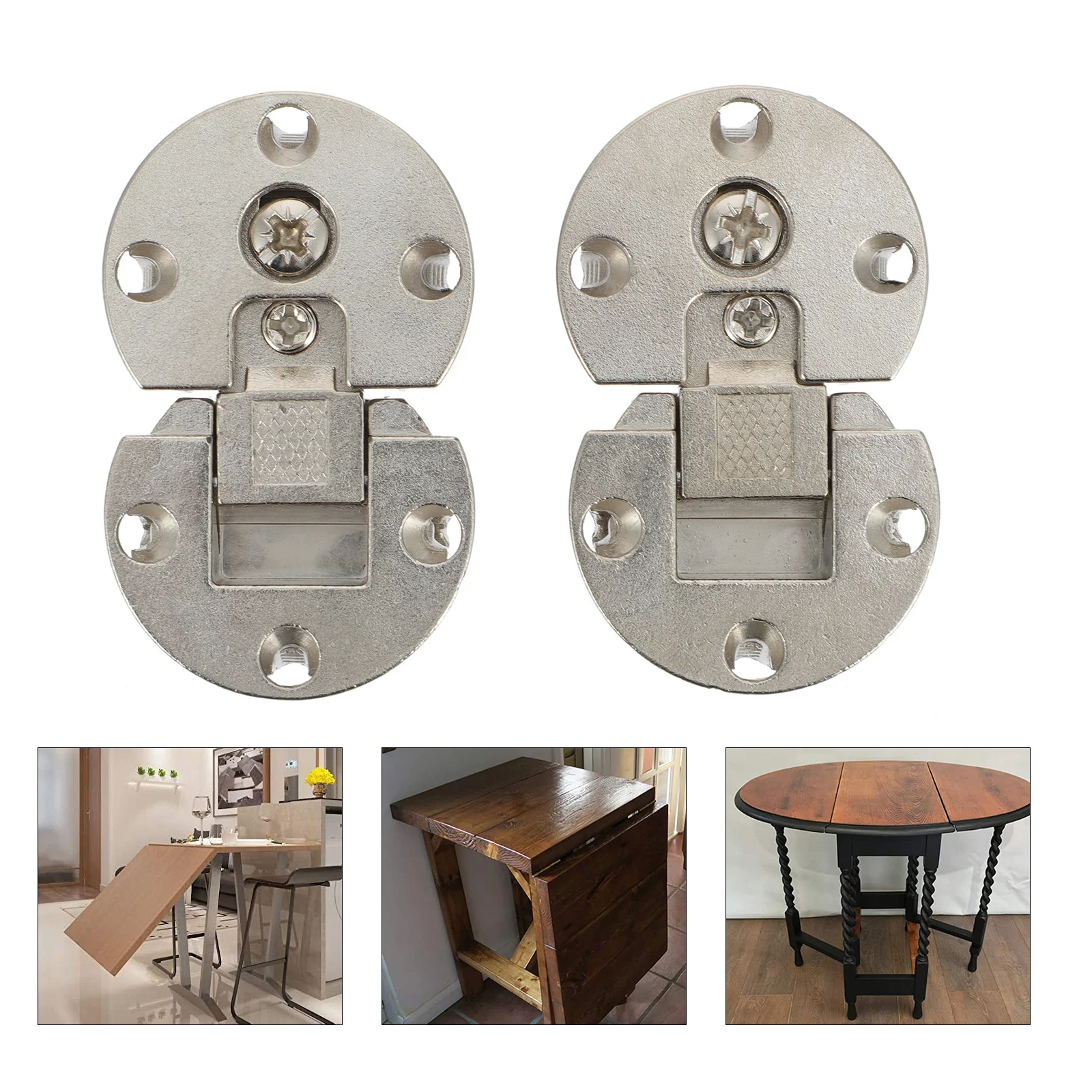 

2Pcs Desktop Bracket Hinges Folding Support Hinge Hidden Door Hinge for Furniture Shelf Cabinet Cupboard Reliable Strong Hold