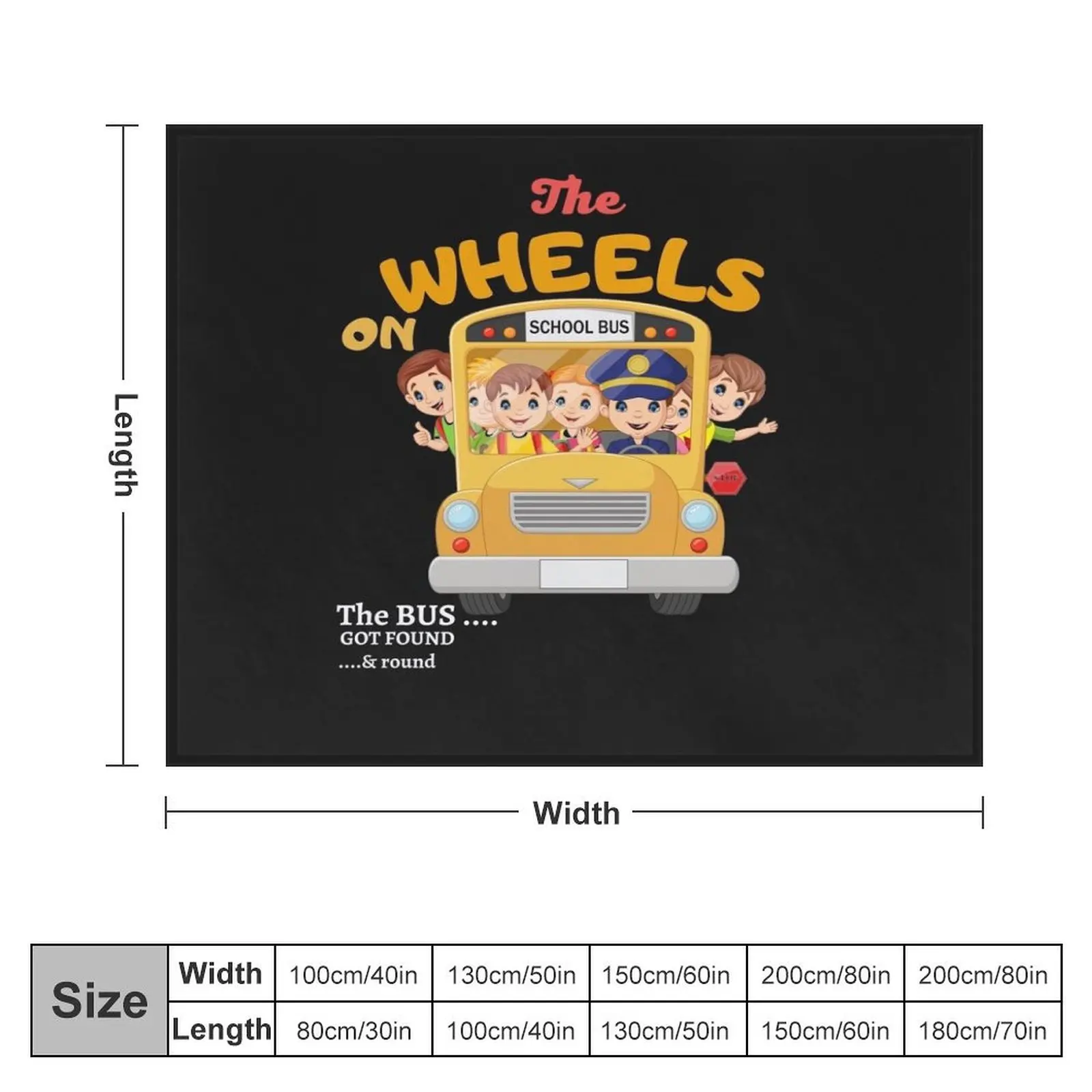 back to school funny the wheels on the bus toddler kids boys Throw Blanket Heavy Beautifuls Blankets