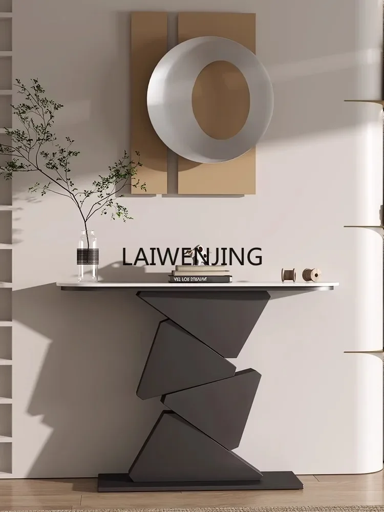 

SGF rock slab entrance table creative against the wall extremely narrow strip case end view table semicircle