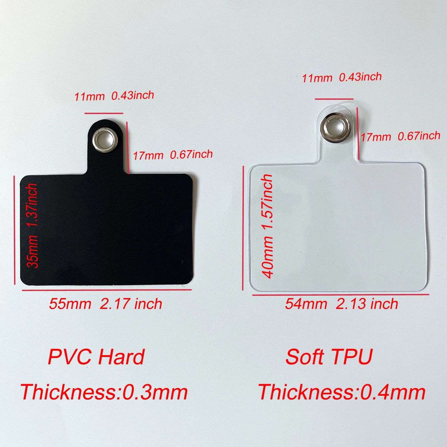 50Pcs Transparent Mobile Phone Anti-lost Lanyard Card Gasket Universal Detachable Phone Hanging Cord Strap Patch Tether Pad