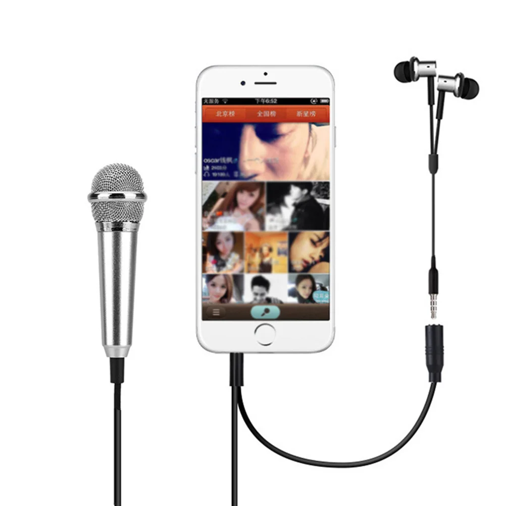 

2pcs Mini Microphone Portable Recording Vocals Music K Song Compatible PC Laptop Smartphones 35mm Audio Hole Plug Play Web