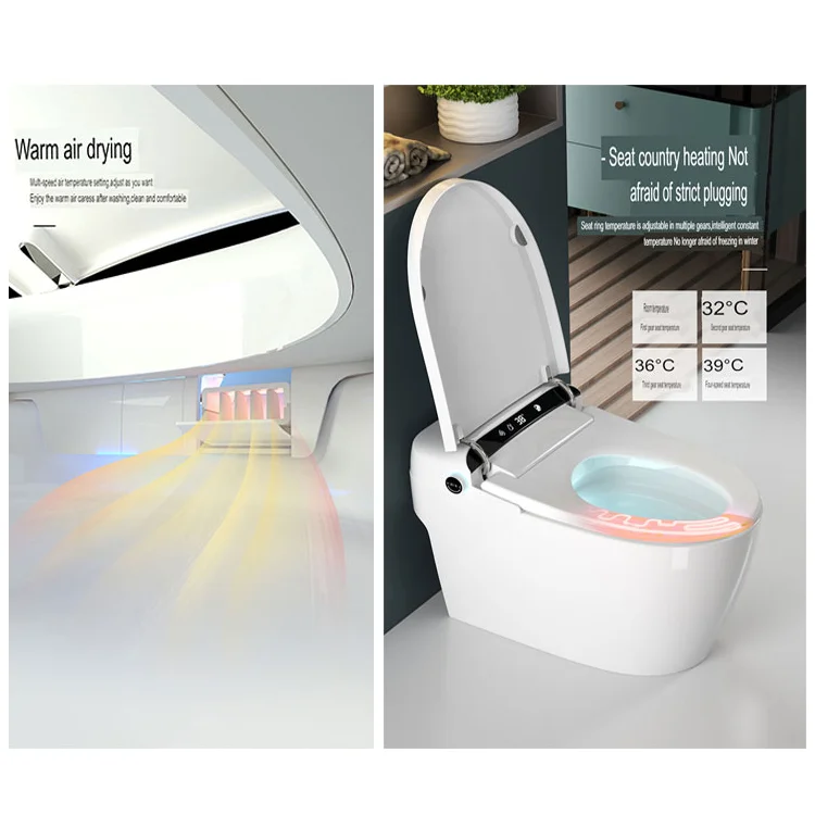 Bol électrique sans réservoir, nouveau Design, toilettes montées au sol, placard à eau mural, bol de couleur, toilettes intelligentes