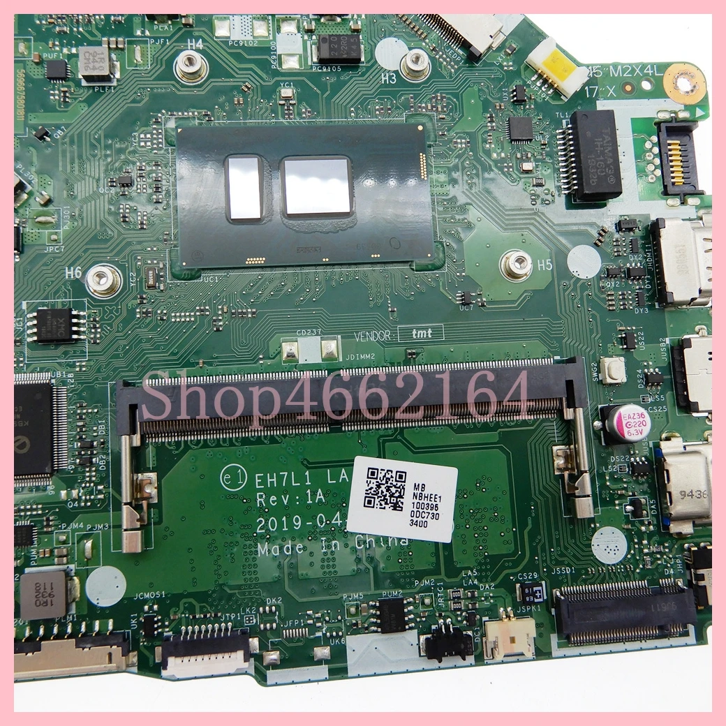 Imagem -03 - Placa-mãe Portátil para Acer Aspire Notebook Mainboard Eh7l1 La-h782p com I36006u Cpu 4gb de Ram A31551