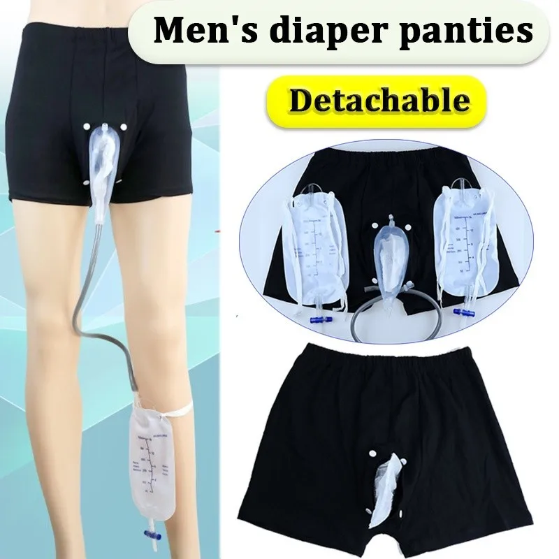 

Silicone Funnel Urine Catheter Incontinence Underpants Removable Washable Reusable Leak Proof Leg Urinary Bag Stand Walking Use