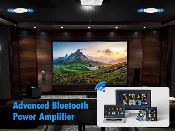 Amplificadores Bluetooth Herdio, Mini Amplificador de Audio para el Hogar, para Altavoces de Música en Pared o Techo del