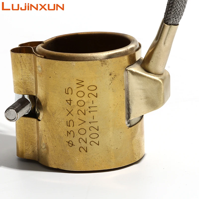 LUJINXUN مغلق بالكامل النحاس التدفئة حلقة حقن صب آلة فوهة قالب الهواء سخان الفرقة الكهربائية 220 فولت قبول مخصص