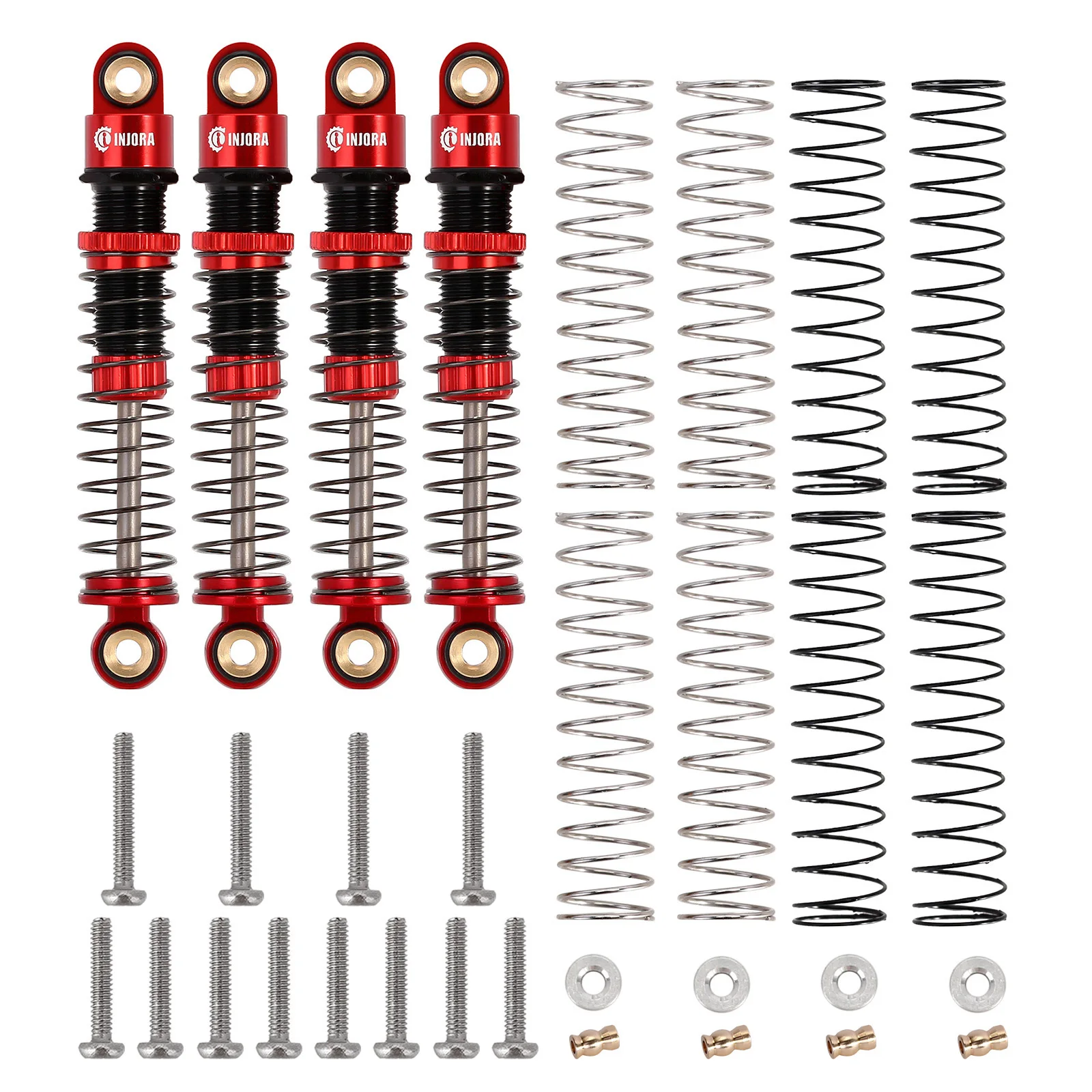 INJORA 45mm Aluminium Schroefdraad Schokdemper Olie Demper voor 1/24 RC Crawler FMS FCX24 FCX18 Upgrade