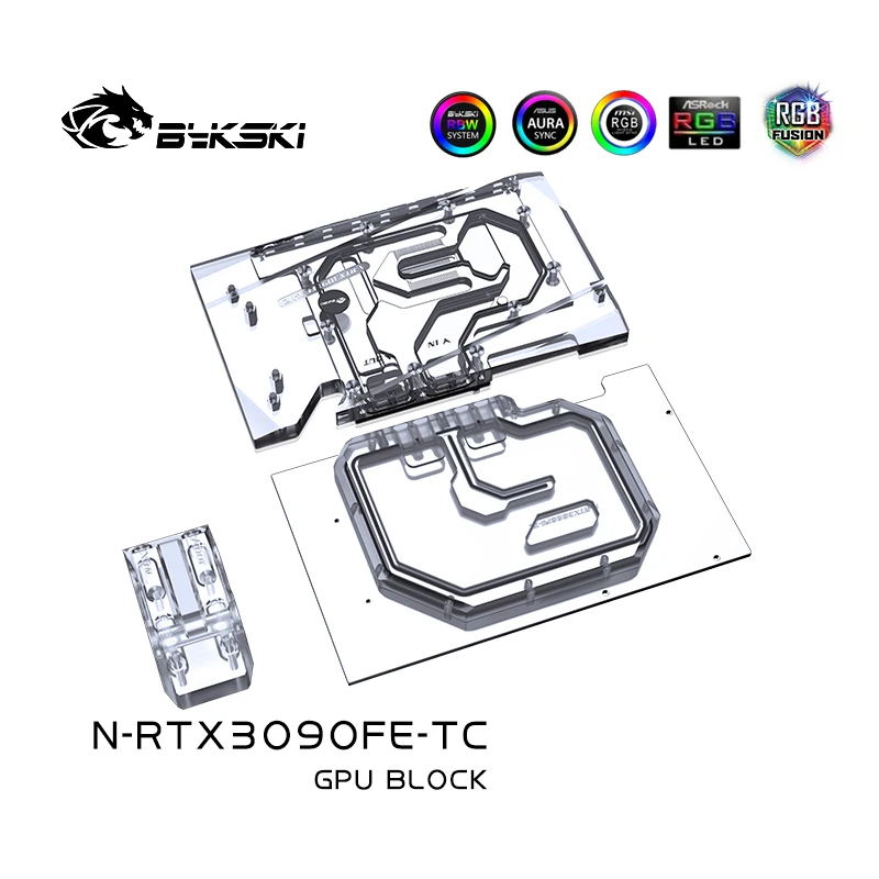 Imagem -02 - Bykski-sistema Multimídia para Vídeo Nvidia Rtx 3090 com Placa Gpu de Refrigeração a Água Cobertura Total Radiador de Cobre