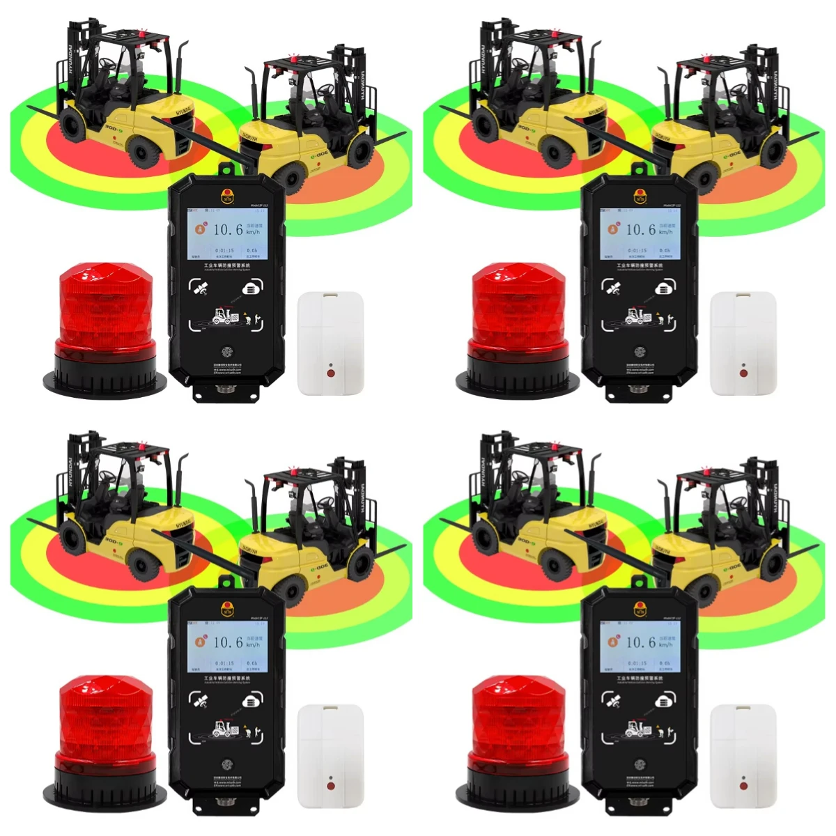 

UWB Anti-Collision Forklift Pedestrian Detection System Remote Control IP65 Waterproof Person Vehicle Proximity Sensor 1 Year