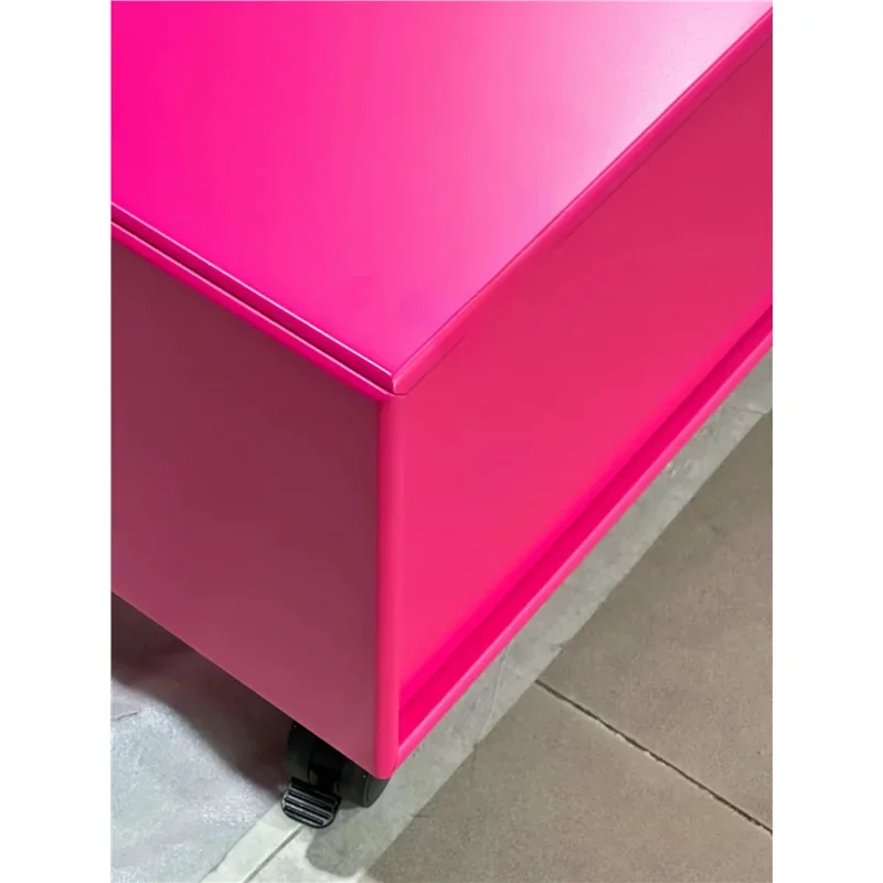 ไม้เนื้อแข็งทั้งหมด ตู้วางทีวีโดปามีนทาสี ตู้เก็บของ เคลื่อนย้ายได้ด้วยรอก