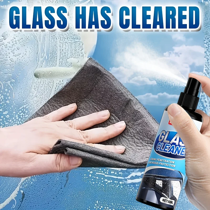 ملمع نافذة السيارة، منظف الزجاج للسيارات، تلميع قوي للنوافذ والبلاستيك، يزيل البقع، مثالي لأبواب الاستحمام والبلاط
