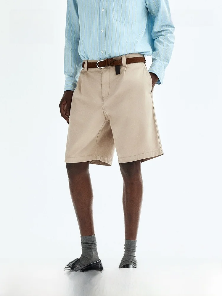 H&M Men's Casual Cotton Plaid Shorts Summer New Style 100% Cotton Standard Fit Spring Collection Available in Stores