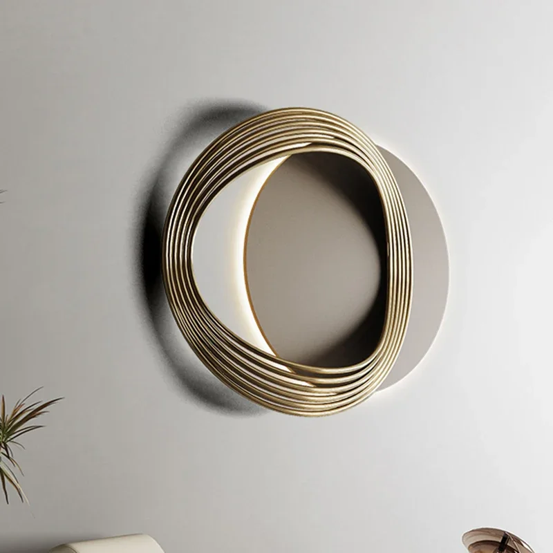 Golden Round Decorative Mirrors Vintage Nordic Circle Girls Decorative Mirrors Bedroom  Pared Home Decorating