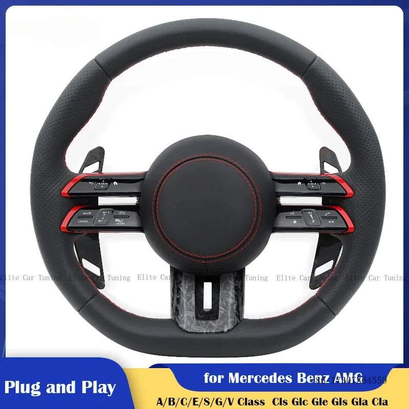 

OEM Leather Forged Carbon Car Steering Wheel for Mercedes Benz AMG W204 W205 W221 W222 Cls Glc Gle Gls Gla Cla Glk Slc G63 GLA45