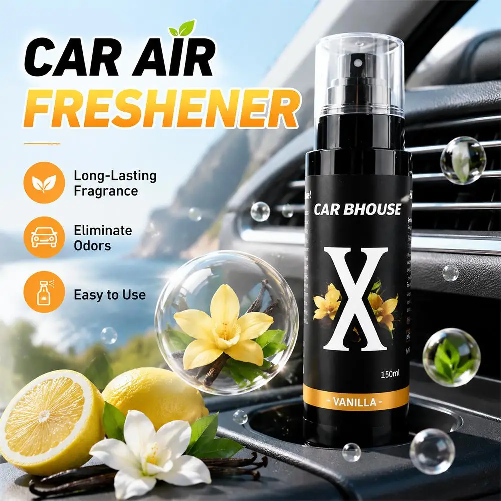 150ml Car Bhouse Air Fragrance Spray, Long‑Lasting Natural Plant Extract Car Freshener, Alcohol‑Free for Vehicle Interior