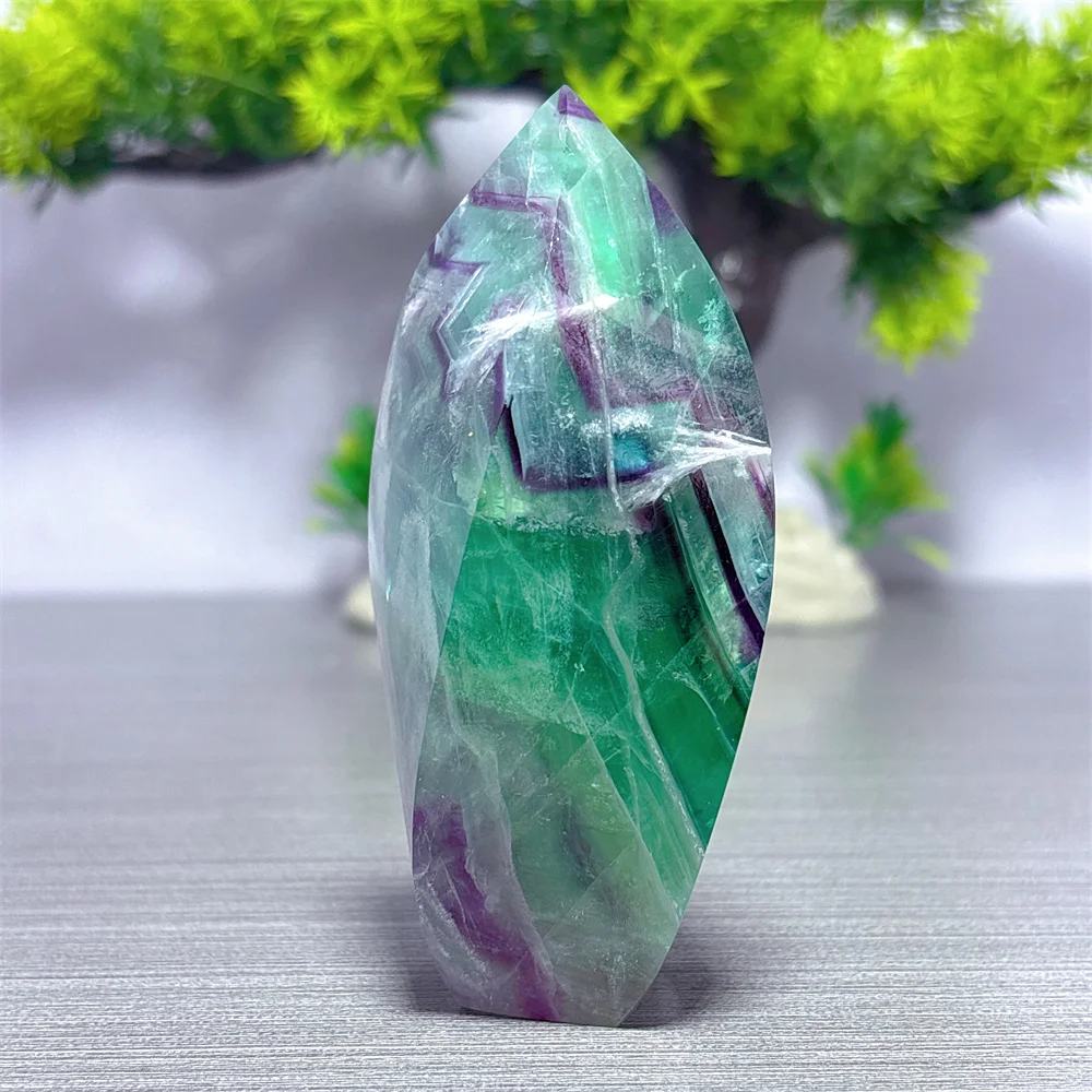 Fluorite Flame Natural Crystal Home Garden Decoration Room decor Luck Quartz Stone Healing Energy Love Gifts Beautiful