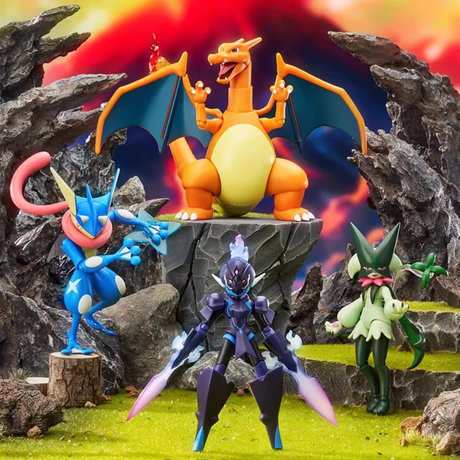 بوكيمون الشكل بنة بيكاتشو تشارجر غرينينيا أنيمي تجميع اللعب نموذج جمع قزم لعب هدية الطفل