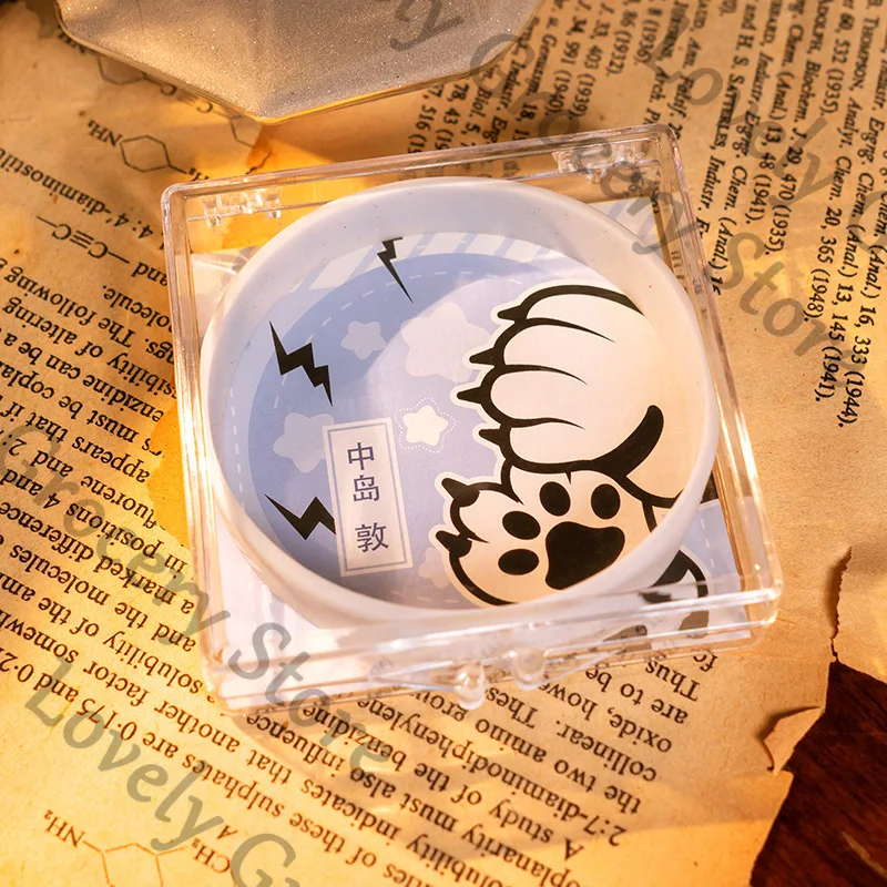 

Anime Bungo Stray Dogs Nakajima Atsushi Osplay Cartoon Silica Gel Anti-mosquito Silicone Wristband Bracelets Chain Bracelet Gift