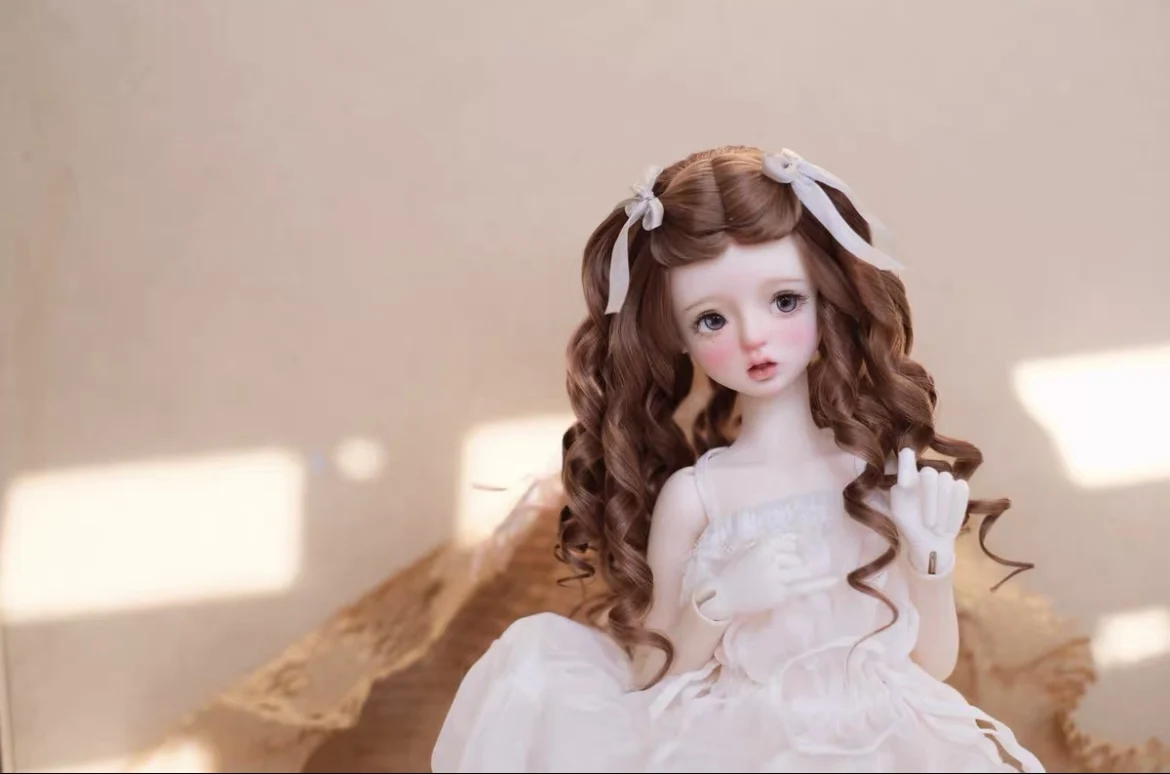 Haar für Puppe, Mohair-Perücke für Blythe-Puppe, braune Perücke, 1/6, 1/4, 1/3, BJD-Perücke, kostenloser Versand