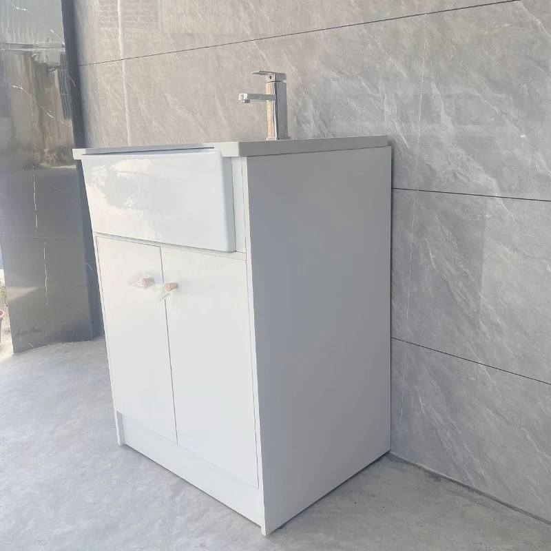 Small unit balcony laundry, wash basin, space aluminum bathroom combination, washing machine companion all-in-one cabinet