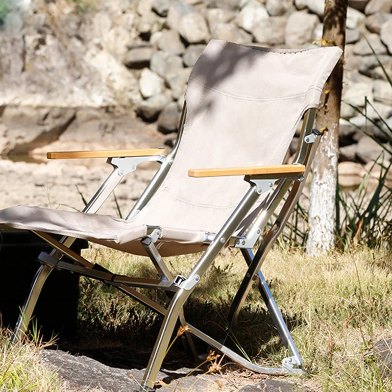 

Customized Logo Modern High Back Portable Aluminum Alloy Outdoor Folding Camping Chair Hiking Exterior Use Outdoor Furniture