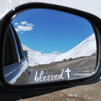 Blessed Car Sticker Rearview Mirror Creative Reflective God Bless Cross Vinyl Decals Truck Side Mirror Decoration Accessories