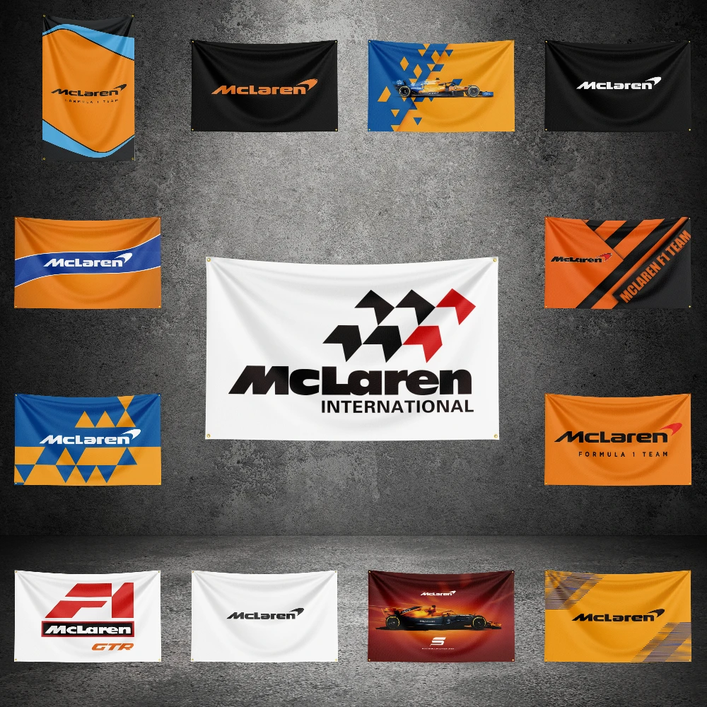 

90x150cm 3X5FT N-Mc Lar-en Car Racing Car Flag Customize Polyester Printed Racing Car Banner Tapestry For Decor