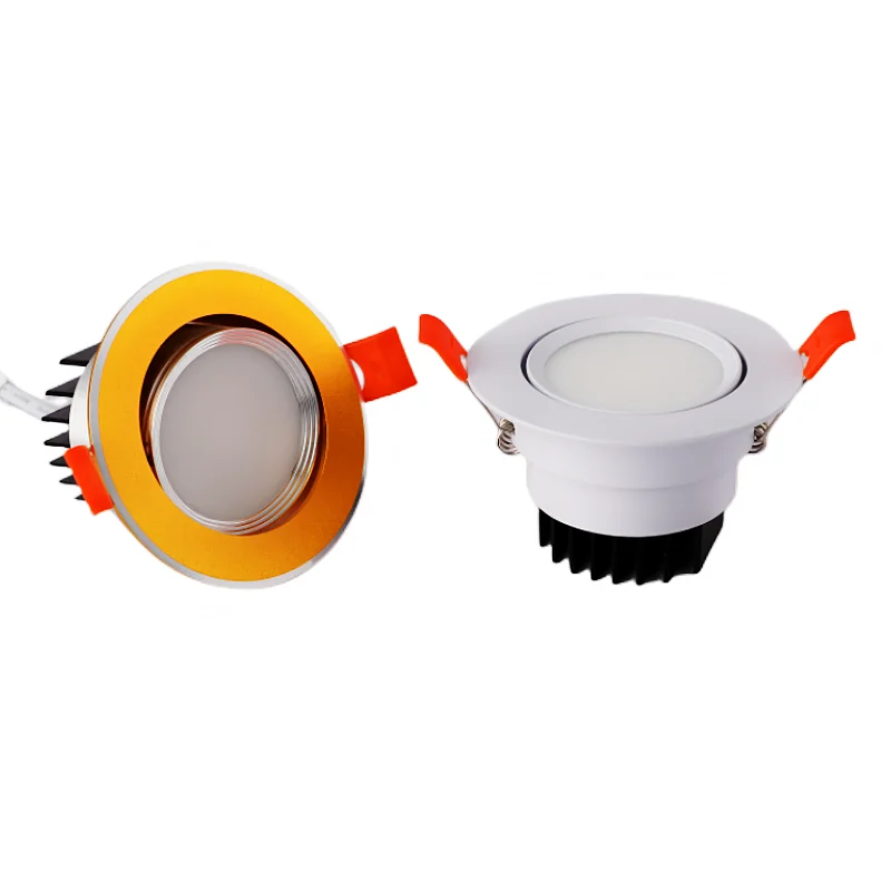 Dimmable Embedded COB LED Downlights, Iluminação Interior, Sala de Estar, Quarto, Supermercado, AC 85-260V, 5W, 7W, 9W, 12W, 15W, 18W