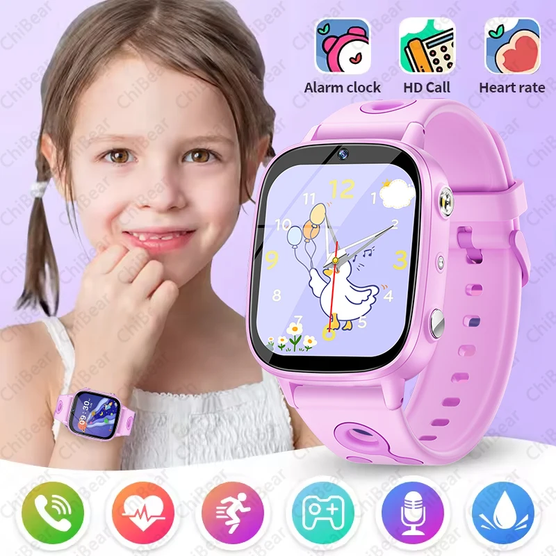 

Смарт-часы для игр, детские 1,83 дюйма, HD-экран, 18 игр, 500 мАч, большой аккумулятор, HD-камера, IP68, водонепроницаемые умные часы, подарки для детей, мальчиков и девочек