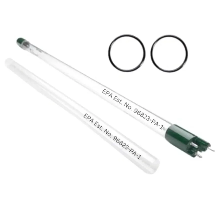 S810RL and QS-810 UV Lamp and Quartz Sleeve Combo 40W High Output Replacement for UV Water Systems Includes O-Rings Designed in