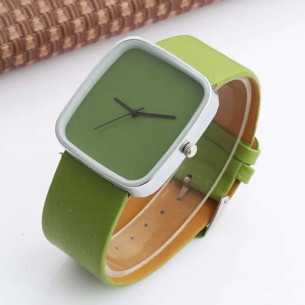 ใหม่น่ารักสีชมพูนาฬิกา WOMAGE Quartz Square นาฬิกาแฟชั่นผู้หญิงนาฬิกาข้อมือ Montre Enfant Relogio Feminino