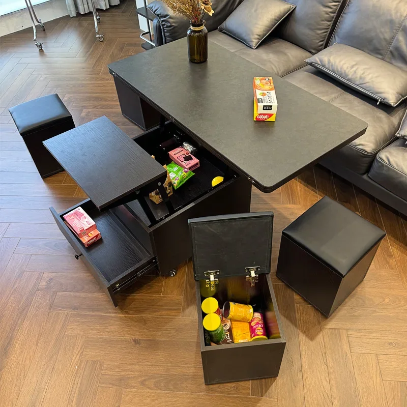 Movable, coffee table, dining table, dual-use, living room, household, multi-function, folding, lifting