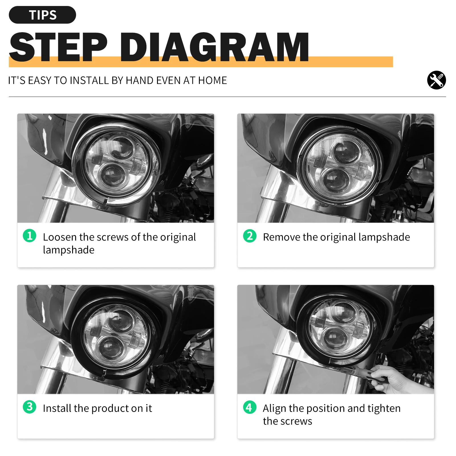 7" Matte Black Headlight Trim Ring Visor For Harley Touring, Street Glide, Road King – OUMURS