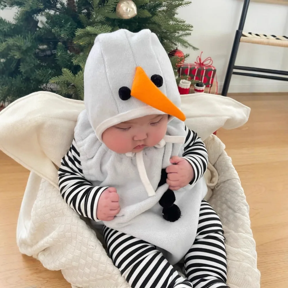 Christmas Santa Olaf Costume Infant Cute Snowman Baby Boys Girls Jumpsuit Santa Clothes Holiday Outfit for Toddler