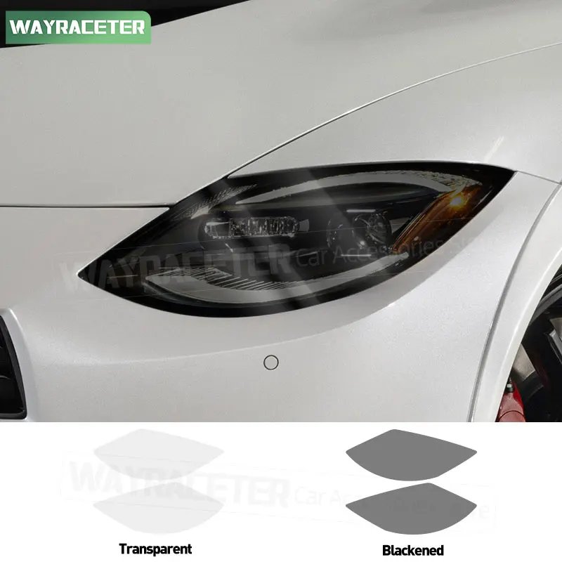 

2 шт. оттенок автомобильных фар, дымчатая черная защитная пленка, прозрачная наклейка из ТПУ для Nissan Z 2023 2024 2025 Z34 RZ34, аксессуары