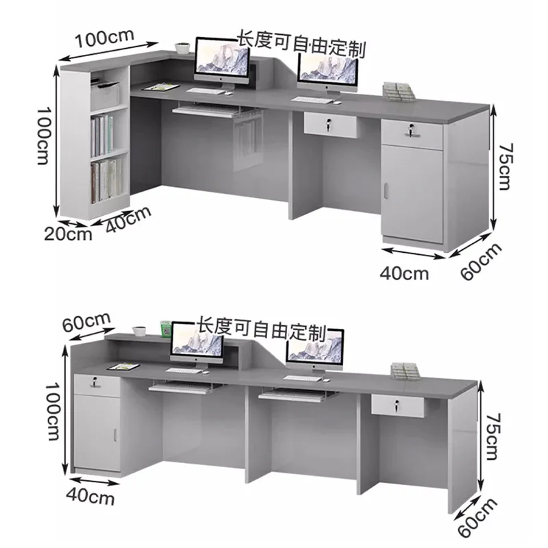 

Сторона оформления бара Салон красоты Стойка магазина Простой современный барный стол Краска для выпечки Коммерческая компания Стойка регистрации