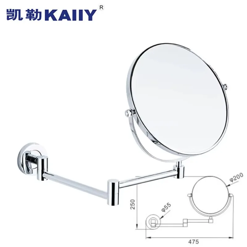 HYS bathroom all-copper beauty magnifying makeup vanity folding extendable