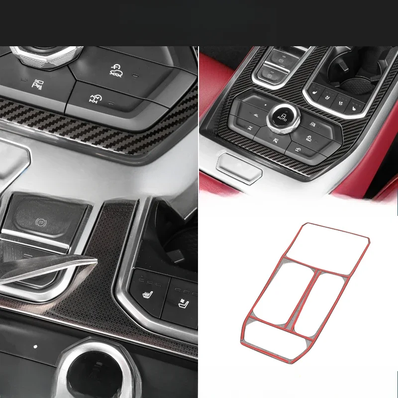 

For Tank 400Hi4-T Interior Modification of The Control Console Gearshift Cover with Stainless Steel Lift Window Device Panel