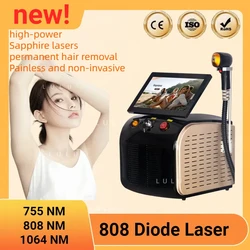 Dispositivo Epilatore Laser a Diodo 3000W Raffreddamento a Ghiaccio ad Alta Potenza 3Lunghezza d'onda 755 808 1064 Indolore 808nm Macchina per la Depilazione Permanente