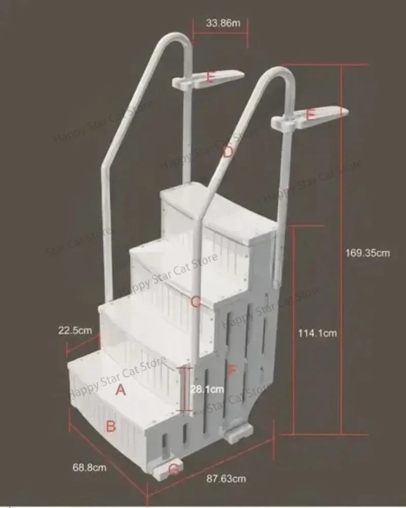 Swimming Pool Ladder With Ladder Plastic Above Ground