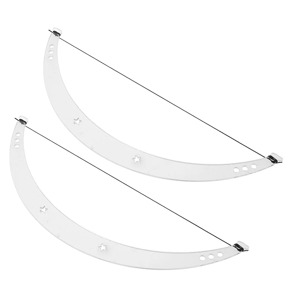 Règle de pochoir à sourcils, outil de cartographie en forme de lune pour Microblading et tatouage, modèle de mise en forme des sourcils réutilisable, 2 ensembles