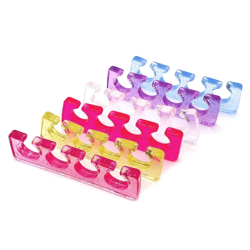 2pcs (1pair)Soft Silicone Finger Toe Separator Flexible Finger Toe Spacer Separation Straighteners Nail Finger Pedicure Tools
