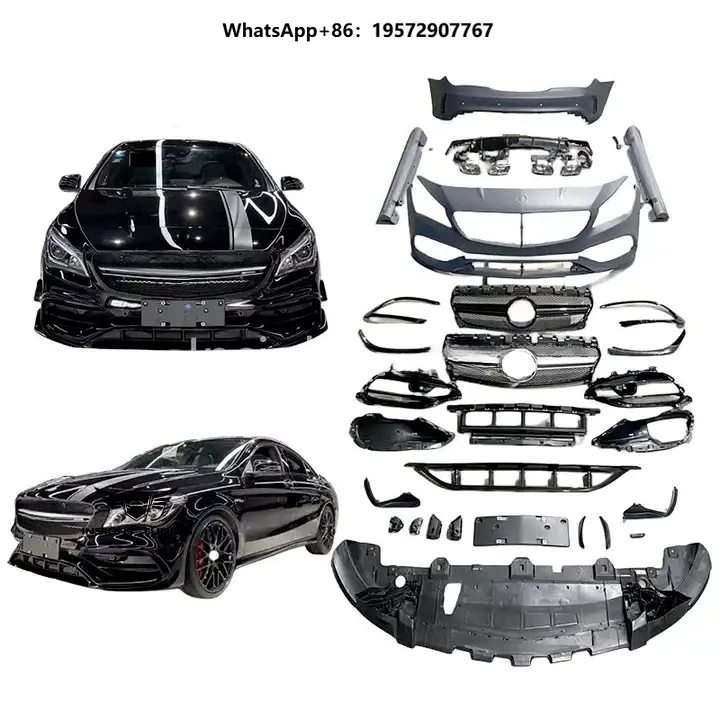 New  Hot Selling 2012-2019 CLA 45 Car Bumper Rear Diffuser Spoiler Body Kit Priming Paint Clips