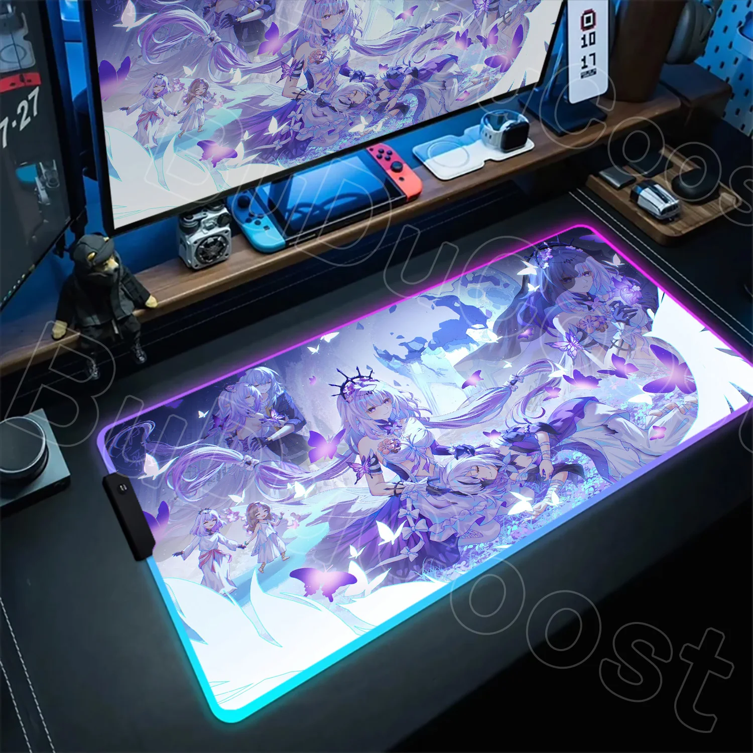 

Honkai: Star Rail Castorice Kawaii Girl Mouse Pad Computer Offices Non-slip Rubber RGB Mousepad Keyboard Desk Mat Pc Accessories