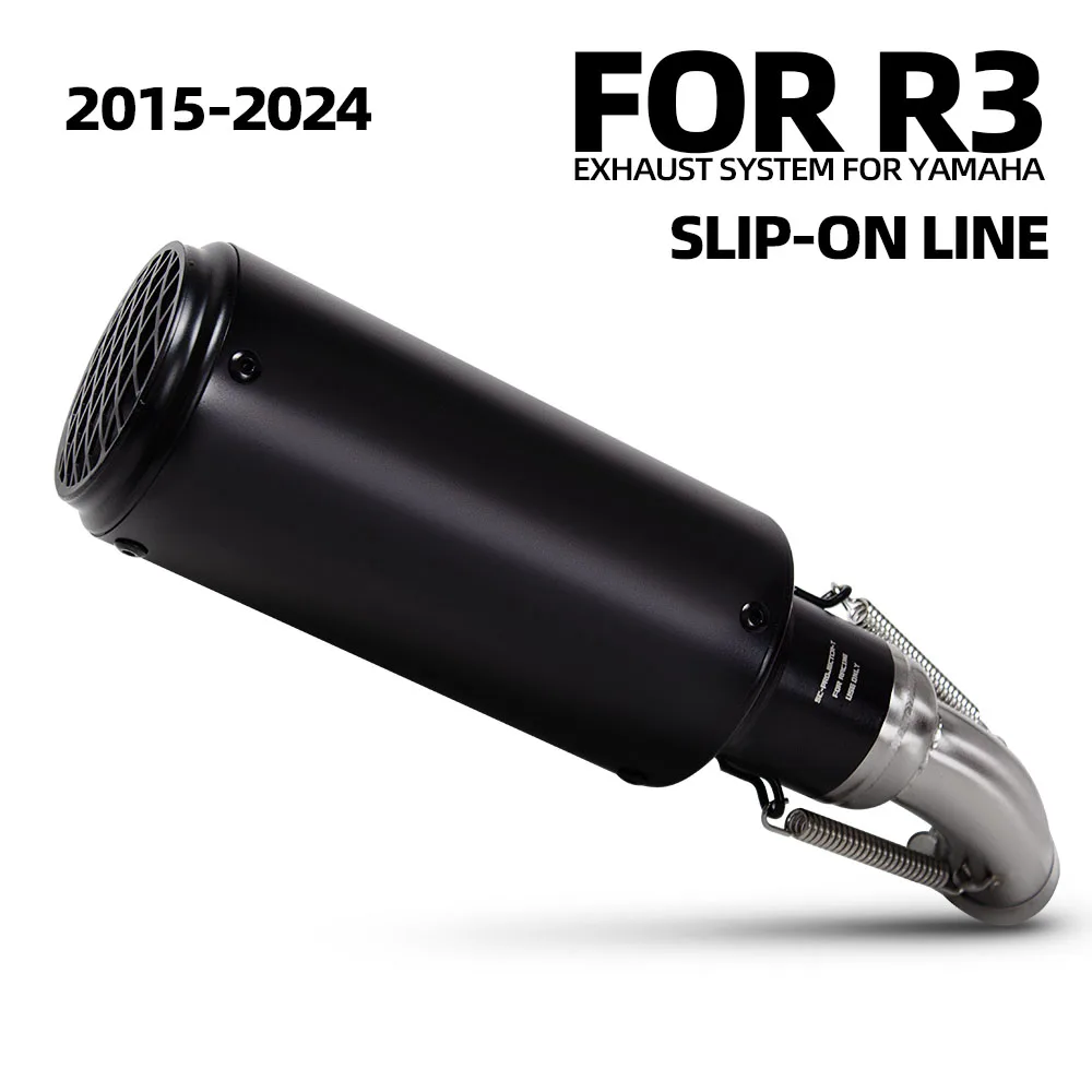 

Stainless Steel Motorcycle Exhaust Adapter Middle Pipe Muffler Slip-On Line for Yamaha R3 R25 MT03 MT25 2015-2025