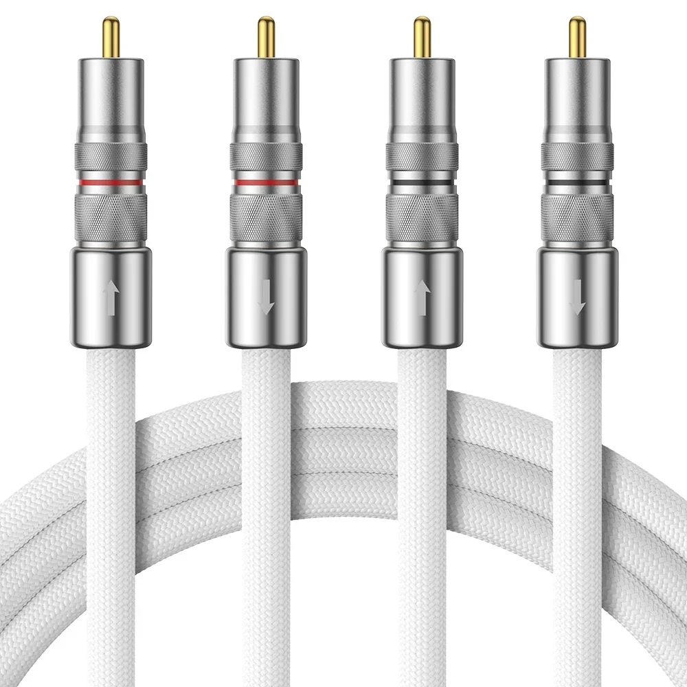 

Audiocrast A75 Multp OFC Silver Plated RCA cable RCA Cable Audio Video Male to Male AV Cable Gold Plated for STB DVD TV VCD Blue